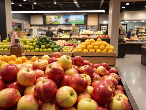 水果电商配送场景，显示包装精美的水果盒和配送员准备送货的画面，体现现代生鲜配送服务
